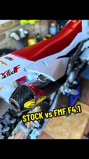 Stock vs FMF F4.1 Titanium System Comparison