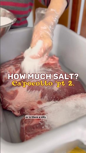 How to make Capocollo part 2 preserving meat with salt. #preserves #saltedmeat #italianfood #cook