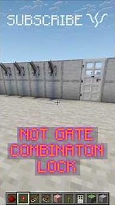 How to make a COMBINATION LOCK using TORCH NOT GATES! | Redstone with PsiVolt #minecraft #redstone