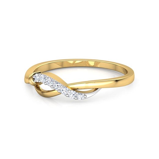 Infinity Knot Moissanite Ring: 14K Gold Twist Band, Round Cut Diamond Promise Ring - Etsy
