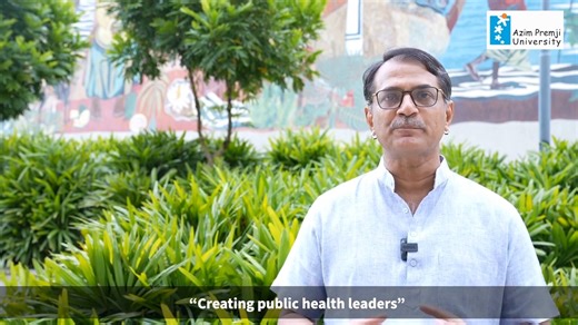 Listen to our faculty Edward Pinto explain the thoughtfully crafted spaces for field practice and hands-on learning in the 2-year MPH programme at Azim Premji University. 30 out of the 69 credits in the programme are dedicated for learning from the field and skill building. This we believe, will help students for an active Theory-practice connect in their learning journey at Azim Premji University. Field learning is incremental and progresses through every semester helping our students acquire t