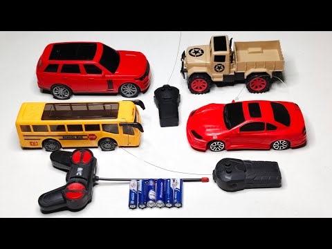 Unboxing Remote Control School Bus, 3D Lighting Car, Toyota Fortuner, and Lighting Truck