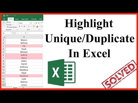 How to mark or highlight unique or duplicate values in excel