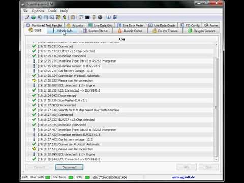 ScanMaster ELM with Bluetooth OBDII test