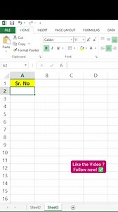 Auto Fill Serial Numbers ⚡ Smart Excel Trick #serialnumber #Excel #ytshorts #sorts | SkillVerse Learning Academy
