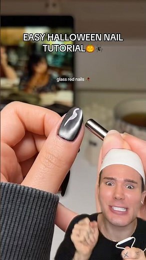 EASY HALLOWEEN NAIL TUTORIAL!🎃🕷️ #nail #halloweenmakeup #halloween #halloweencostume #naildesign
