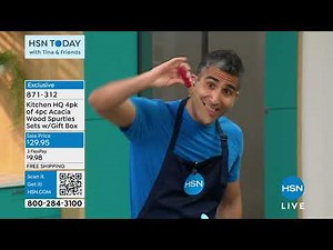 Kitchen HQ 4pack of 4piece Acacia Wood Spurtles Sets w/G...