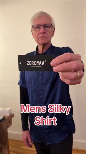 Men's Silky Short Sleeve Shirt for Spring and Summer