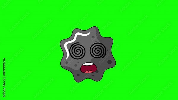 ink Face with spiral eyes, hypnotized expression