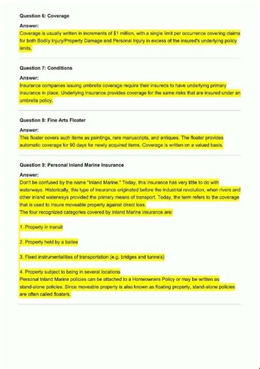 Miscellaneous Personal Lines Coverage Chapter 7 2026 | Practice Questions + Key Rules