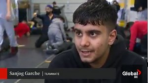 Friends and family of 17-year-old Taren Lal of Surrey gathered Saturday to remember the life of the young athlete who was killed in a single-vehicle crash in Langley. Julia Foy reports. | Global BC