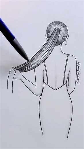 Kelly Edelman on Instagram: "How to draw hair ✏️ • #art #artwork #artist #draw #drawing #paint #painting #satisfying #style #illustration #sketch"