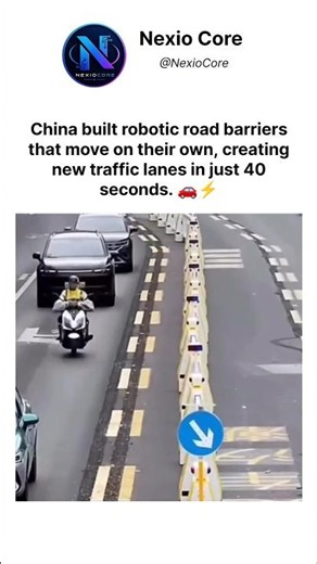 China's Robotic Road Barriers Can Move by Themselves! 🤯🚗