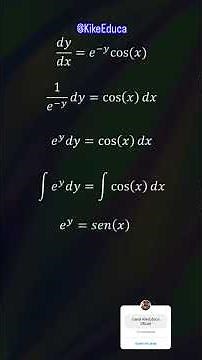 Resolviendo ecuación diferencial de variables separables #matematicas #ingenieria #motivacion