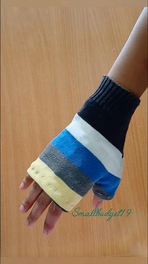 How to make fingerless gloves/ Reversible Glove DIY/Glove sewing/Glove diy tutorial