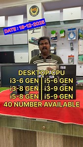 🟣i3-6 GEN & i3-8 GEN & i3-9th GEN CPU AVAILAVLE 🥎 ACER BRAND | INTEL CORE i3-6 GENERATION |RAM 8 GB DDR4 | 1 TB HARD DISK |PORT OPTION HDMI - VGA | WINDOWS 11 PRO Os | MsOFFICE 2019 | PRICE Rs.9,000( 10 NUMBER AVAILABLE ) IF YOU NEED 256 GB NEW SSD Rs.3,000 EXTRA 🥎 LENOVO | INTEL CORE i3-8 GENERATION | RAM 8 GB DDR4 | 1 TB HARD DISK | PORT OPTION HDMI - VGA | WINDOWS 11 PRO Os | MsOFFICE 2019 | PRICE Rs.12,000( 40 NUMBER AVAILABLE ) IF YOU NEED 256 GB NEW SSD Rs.3,000 EXTRA 🥎 LENOVO | INTEL 