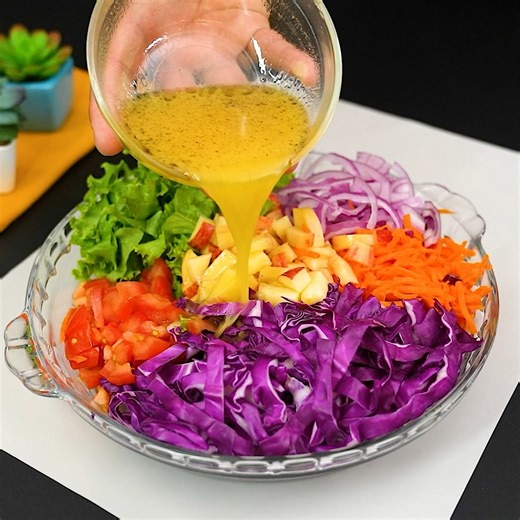 54K views · 202 reactions | My favorite salad dinner with special dressing in 10 minutes! | Cookery Recipes | Facebook