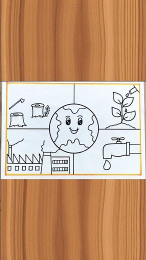 Earth Day Drawing / Earth Day PosterDrawing / World Earth Day Drawing / Save Earth Drawing