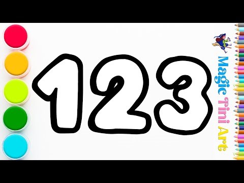 How to Draw a Number 1 2 3 | Step by Step