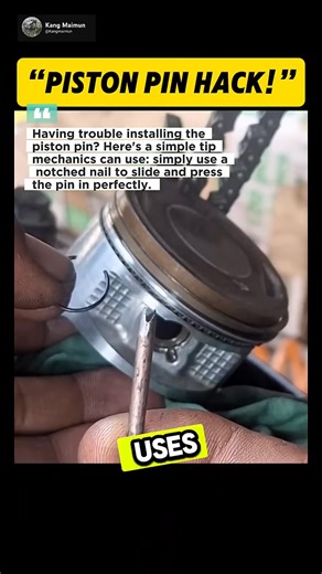 Genius Trick to Install a Piston Pin in Seconds_ | Repair, Work, | Facebook