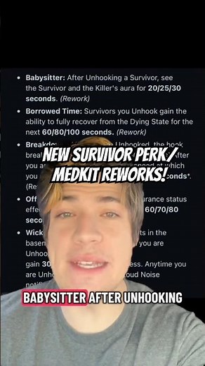 NEW SURVIVOR PERKS & MEDKIT REWORK IN DBD! 🔥🔥 | #deadbydaylight