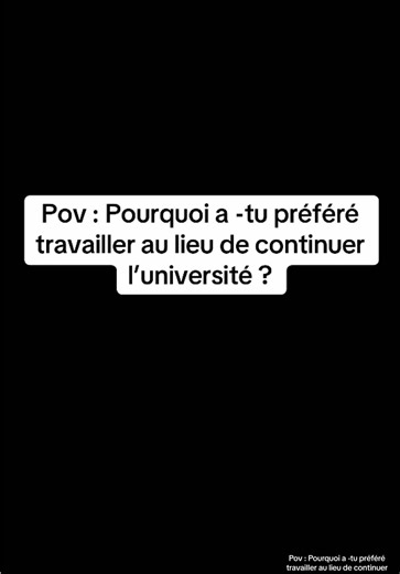 #lubumbashi😘🌺congolaise🌺😍 #pourtoi #humour #etudes #université Pov : Pourquoi a -tu préféré travailler au lieu de continuer l’université ?