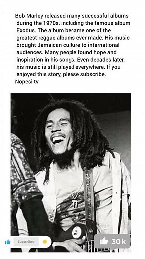 Bob Marley released many successful albums during the 1970s, including the famous album Exodus.