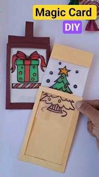 Magic Card for Christmas ✨️💖🌈 #diy #craft #magic #cards