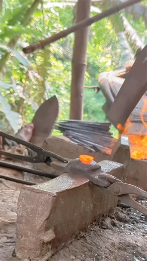 Forging Red Hot Steel 🔥 | Traditional Blacksmith Work#shorts video