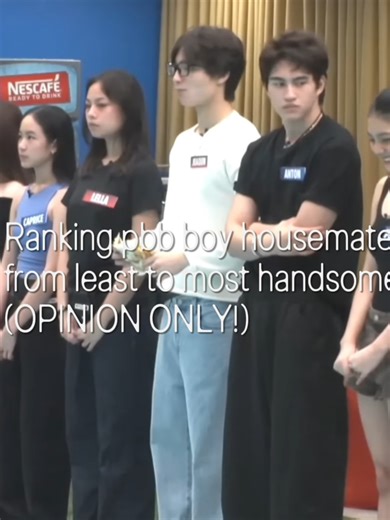 Ranking PBB Boy Housemates by Handsomeness
