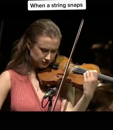 String-snap happens, life happens, embrace it! #orchestra#symohony #classicalmusician #classictok #musictok #violintok #fyp#classicalmusic #wieniawski cr.Kristine Balanas (YouTube)