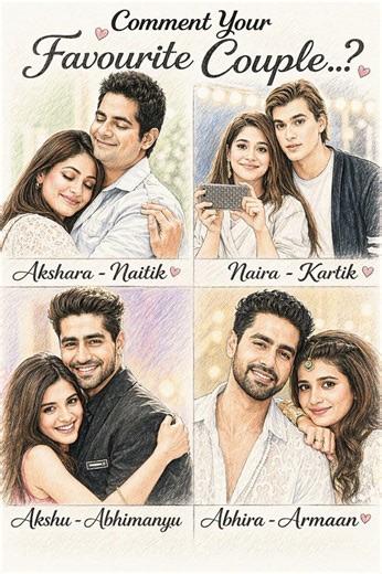 Best Couples of Yrkkh♥🥰😍✨😘 #viral #love #song #starplus #art #1k #new #yrkkh #trending #tv #abhimaan