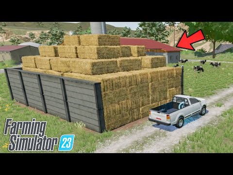 Manure Bunker Fill With Straw Square Bales In Fs23 ? Farming Simulator 23 | Timelapse |