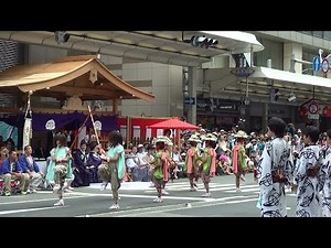 祇園祭 山鉾巡行 四条傘鉾 子供棒振り踊り / Kyoto Gion Matsuri