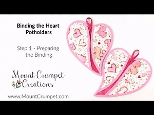 Applying Binding to the Heart Potholder - Step 1