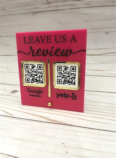Custom Review Sign Scan to Connect QR Code Guest Host Home Office Spa Welcome Reception Desk Cute - Leave Us a Review Google Yelp - Etsy