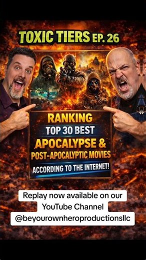 Toxic Tiers: Ranking Top 30 Apocalypse & Post-Apocalyptic Movies is available on our YouTube Channel