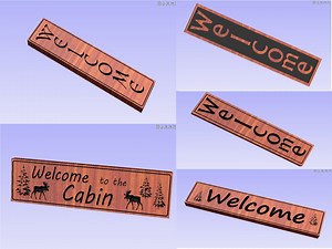 Easy Welcome Sign File Bundle Version 2.0 - With Gcode for CNC, Laser, Engraver, Cricut, Svg, Dxf, Eps, Crv, Ai - Etsy Australia