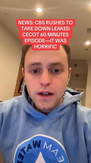 Aaron Parnas on Instagram: "NEWS: CBS rushes to get the leaked 60 Minutes episode taken down—it was horrific."