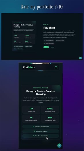 I Built My Portfolio Website 🔥 (Modern UI + Responsive Design)