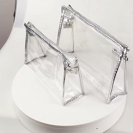 Custom Clear PVC Cosmetic Bags | Wholesale Branded Makeup Pouches
