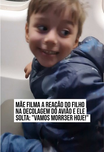 ✈️😂 A primeira #viagem de #avião de Daniel já começou rendendo história. Durante a decolagem, a mãe decidiu registrar o momento para guardar a reação do filho, esperando talvez um misto de curiosidade e empolgação. Mas o que veio a seguir ninguém imaginava. Assim que o avião saiu do chão, o menino soltou, com a maior naturalidade do mundo, que eles iam “morr3r hoje” e que era melhor se preparar. A frase, dita no impulso e sem nenhum filtro infantil, transformou o vídeo em um registro inesperado