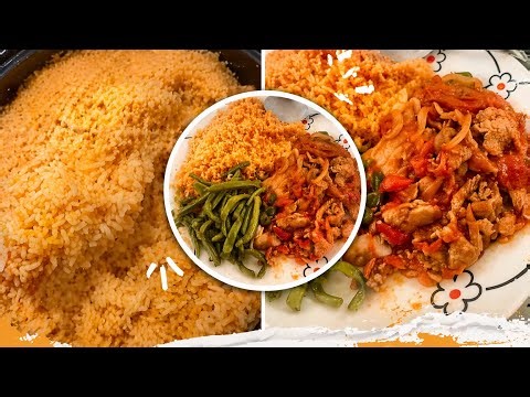 Cómo hacer arroz rojo paso a paso con bistec a la mexicana