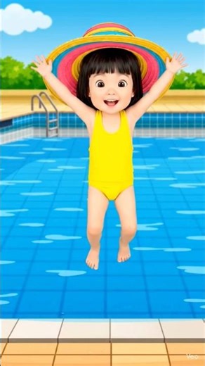 Water Slide Race 💦 | Pool Jump & Splash Fun | Kids Summer Fun