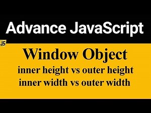 Window Object in JavaScript (Hindi)