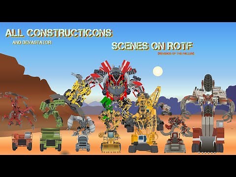 All Constructicons Scenes + Devastator - Transformers ROTF