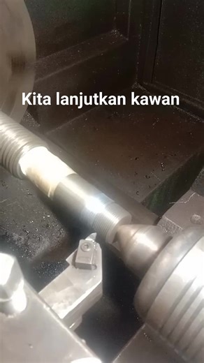 Machining job Double tread #machining #turning #manuallathe | Marzuky Sari