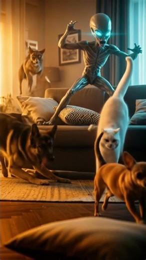 Alien Break-In? Watch These Pets Go Wild!