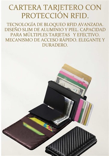 Cartera Tarjetero con Protección RFID | Billetera Protectora