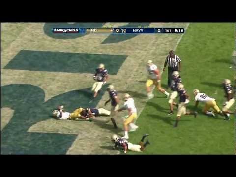 Notre Dame Football vs. Navy Highlights - Sept. 1, 2012